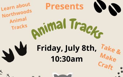 Trees for Tomorrow Presents: Animal Tracks, Friday, July 8th, 10:30am!