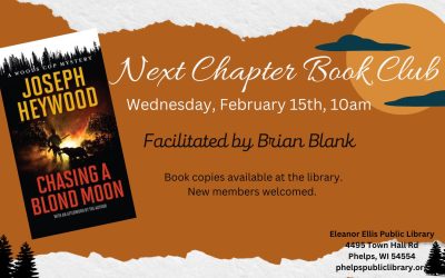 Next Chapter Book Club to meet Wednesday, February 15th, 10am….