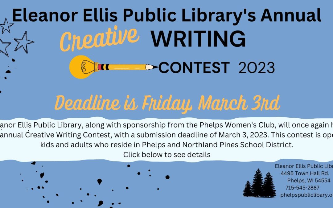 2nd Annual Creative Writing Contest… see details!