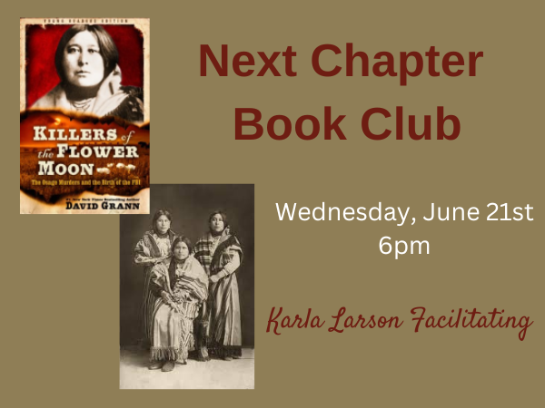 Adult Book Club, Wed. June 21st, 2023, 6pm….