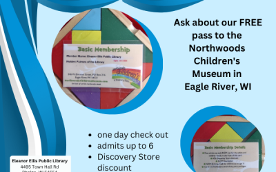 FREE Northwoods Children’s Museum Pass for check out……..