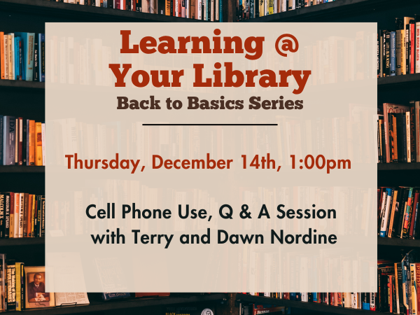Cell phone use Q & A session, Dec. 14th, 1pm…..