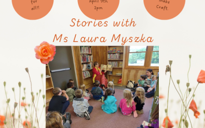 Stories w/ Ms Laura, April 9th at 2pm…